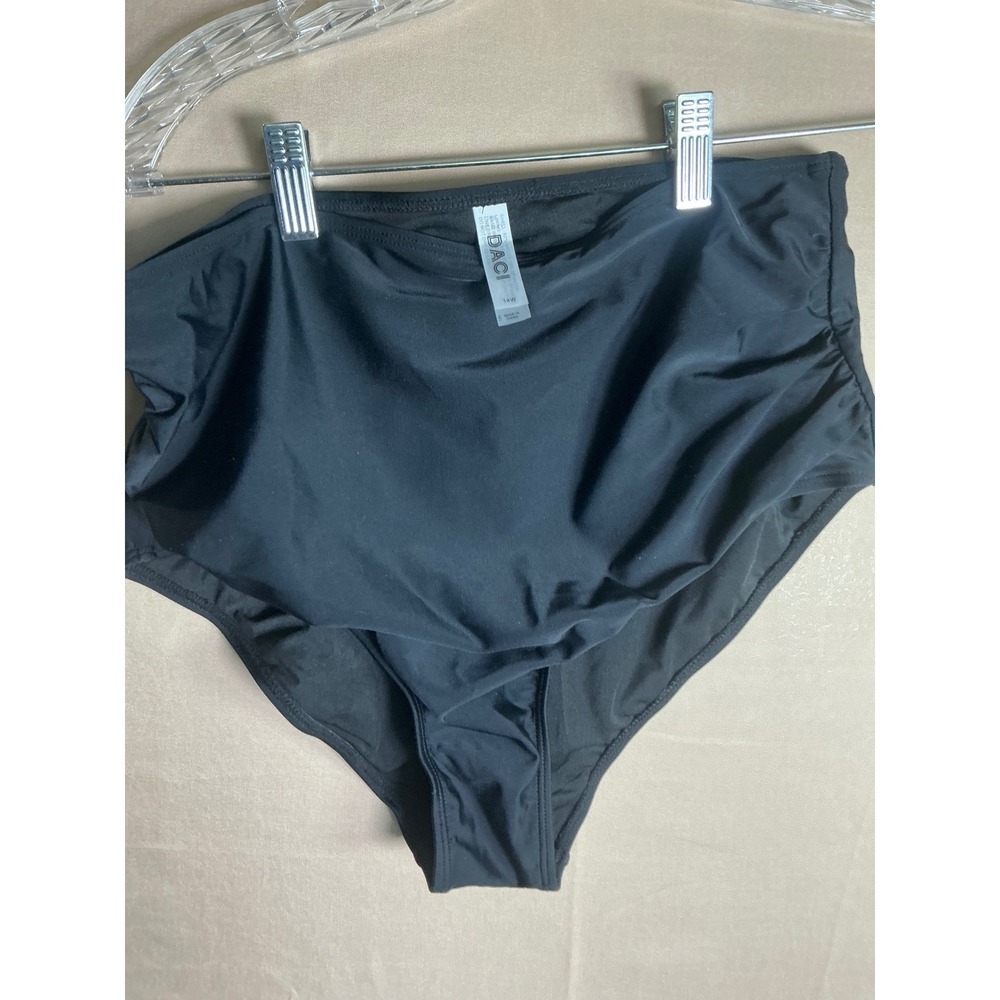 Daci Mens Plus Size Bikini Set High Waisted Ruffle Tummy Control Purple Leaf 14W - Picture 7 of 13